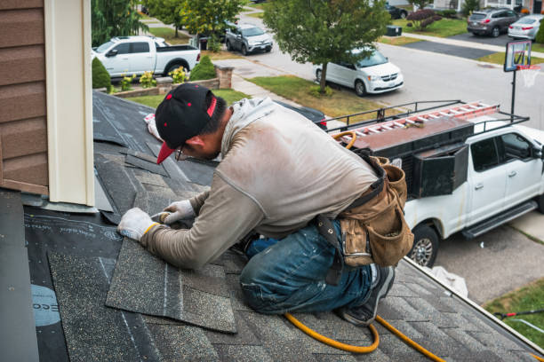 Professional Roof Replacement technician working in Crestline, CA